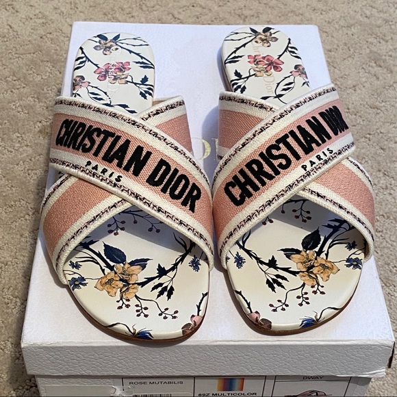 - CHRISTIAN DIOR CRISS CROSS DWAY SLIDES 42 - Picture 2 of 8